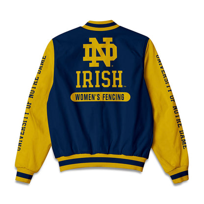 Notre Dame - NCAA Women's Fencing : Lola Possick - Bomber Jacket