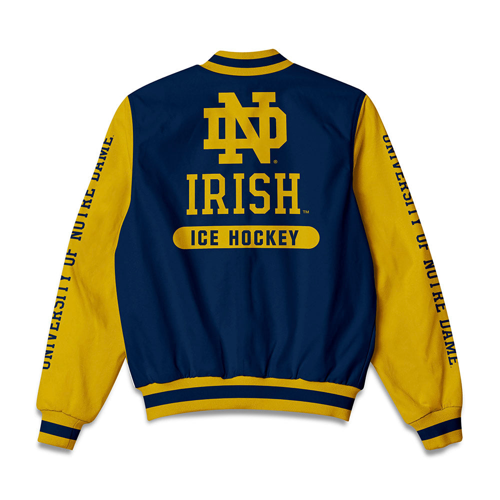 Notre Dame - NCAA Men's Ice Hockey : Paul Fischer - Bomber Jacket