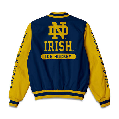 Notre Dame - NCAA Men's Ice Hockey : Maddox Fleming - Bomber Jacket-1