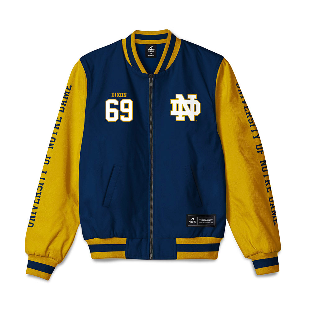 Notre Dame - NCAA Football : Davion Dixon - Bomber Jacket