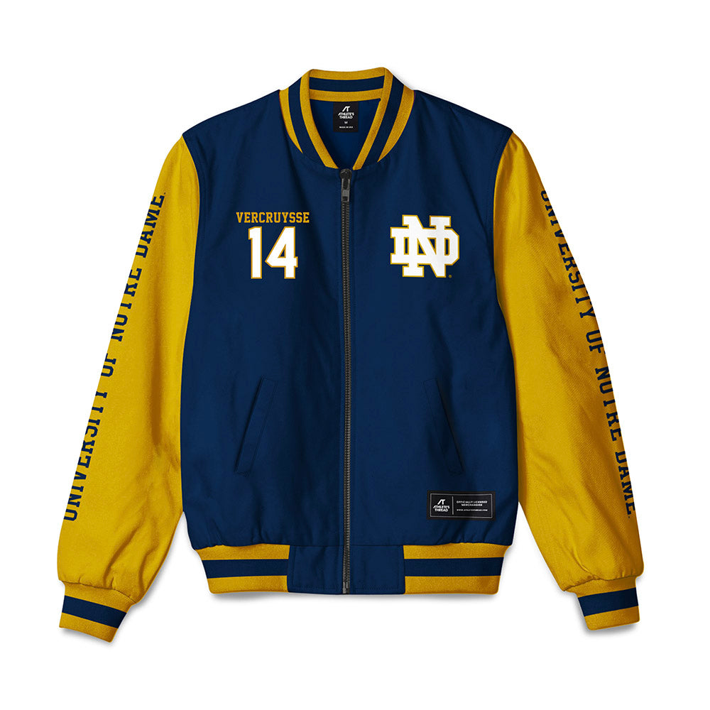 Notre Dame - NCAA Baseball : Charlie Vercruysse - Bomber Jacket