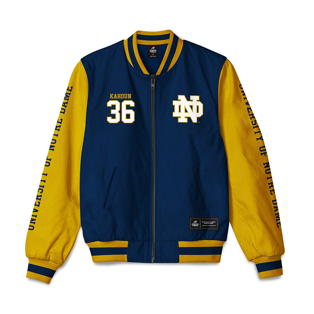 Notre Dame - NCAA Football : Bodie Kahoun - Bomber Jacket-0