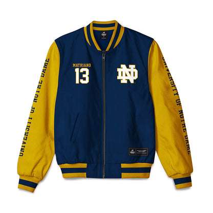 Notre Dame - NCAA Women's Soccer : Delaney Matriano - Bomber Jacket-0