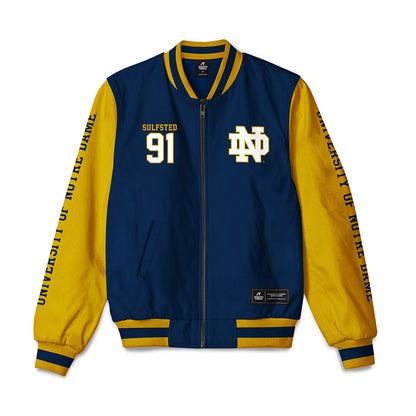 Notre Dame - NCAA Football : Gordy Sulfsted - Bomber Jacket-0