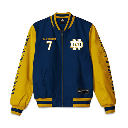 Notre Dame - NCAA Football : Tyrus Washington - Bomber Jacket-0