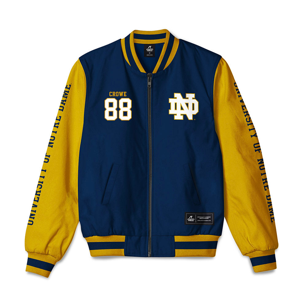 Notre Dame - NCAA Men's Lacrosse : Luke Crowe - Bomber Jacket