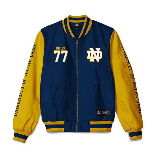 Notre Dame - NCAA Men's Lacrosse : Luke Miller - Bomber Jacket