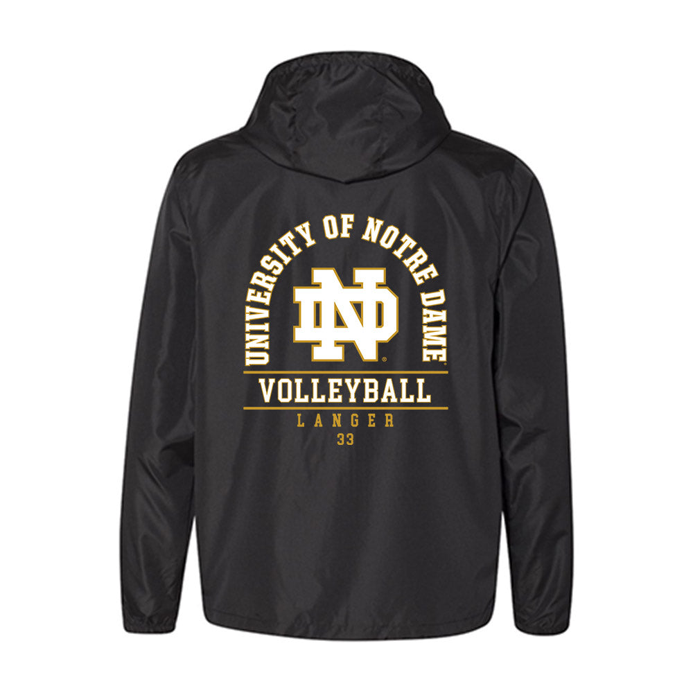 Notre Dame - NCAA Women's Volleyball : Grace Langer - Windbreaker