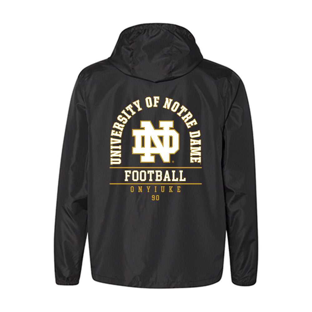 Notre Dame - NCAA Football : Kobi Onyiuke - Windbreaker-1