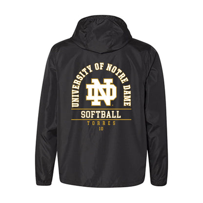 Notre Dame - NCAA Softball : Jillian Torres - Windbreaker-1