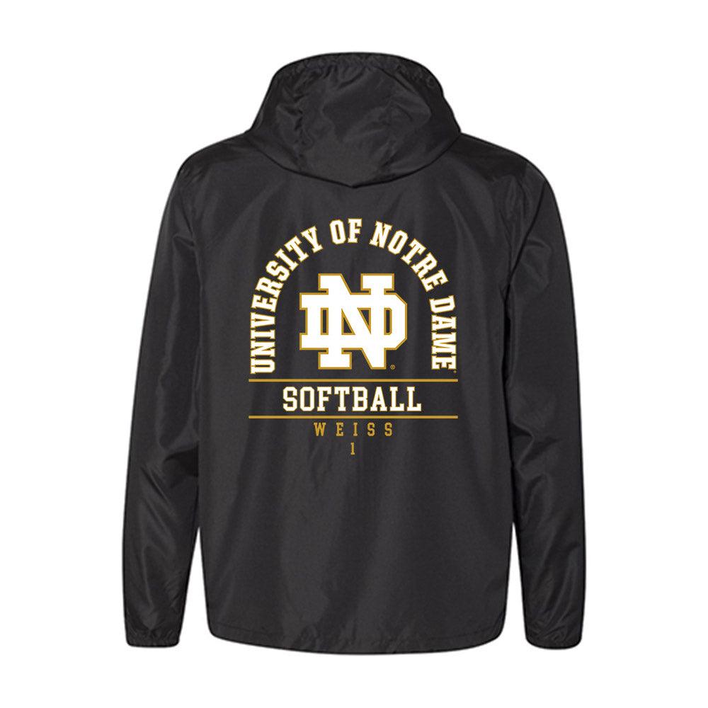 Notre Dame - NCAA Softball : Brianne Weiss - Windbreaker-1