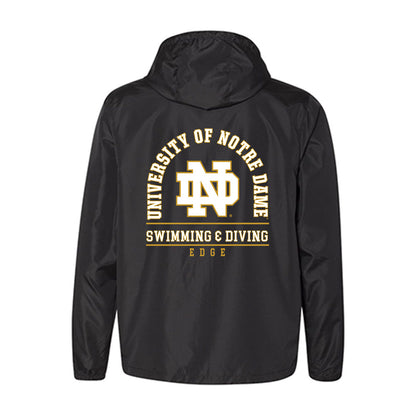 Notre Dame - NCAA Men's Swimming & Diving : James Edge - Windbreaker