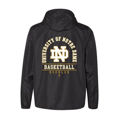 Notre Dame - NCAA Men's Basketball : Brady Koehler - Windbreaker-1