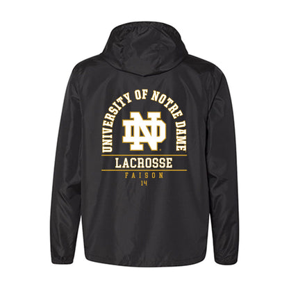 Notre Dame - NCAA Men's Lacrosse : Jordan Faison - Windbreaker-1