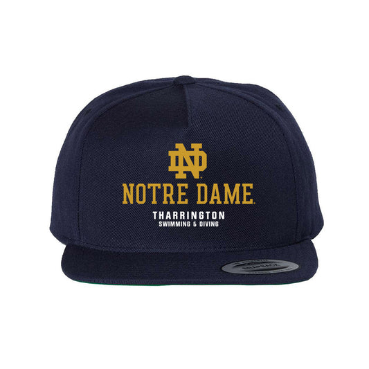 Notre Dame - NCAA Men's Swimming & Diving : Owen Tharrington - Snapback Hat-0