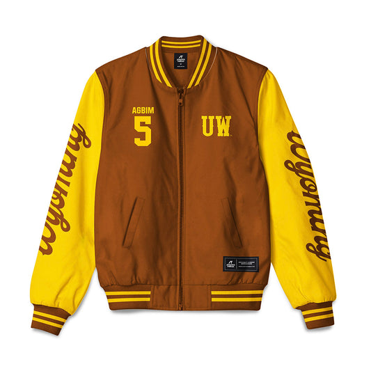 Wyoming - NCAA Men's Basketball : Obi Agbim - Bomber Jacket