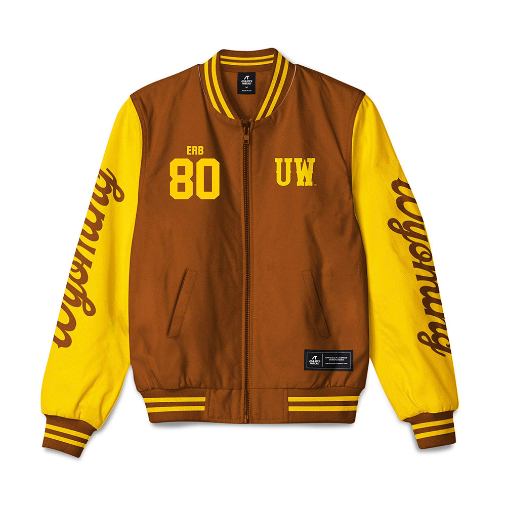 Wyoming - NCAA Football : Justin Erb - Bomber Jacket