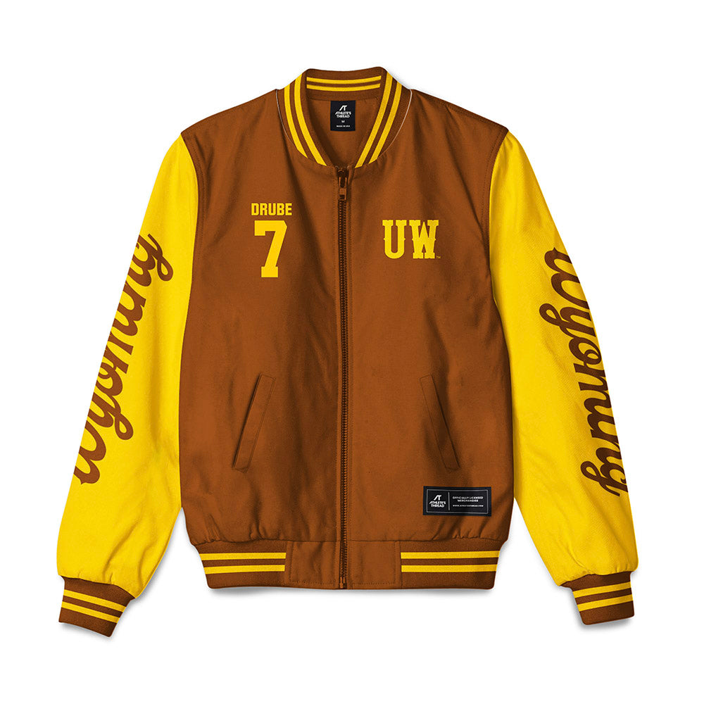 Wyoming - NCAA Football : Mason Drube - Bomber Jacket-0