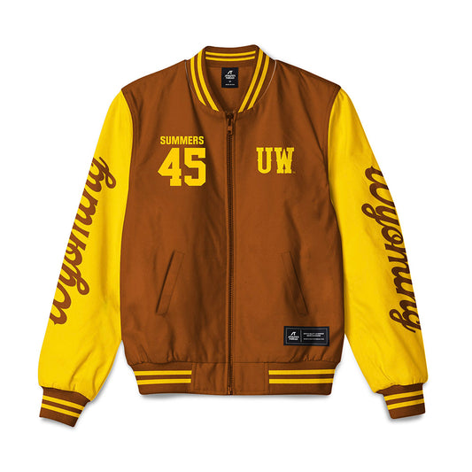 Wyoming - NCAA Men's Basketball : Neil Summers - Bomber Jacket-0