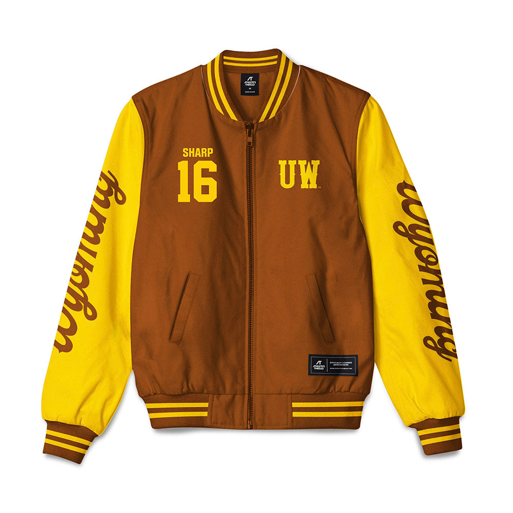 Wyoming - NCAA Women's Volleyball : Reagan Sharp - Bomber Jacket-0