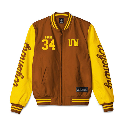Wyoming - NCAA Football : Steven Perez - Bomber Jacket-0