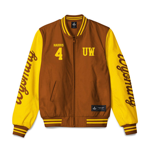 Wyoming - NCAA Football : Damashja Harris - Bomber Jacket-0