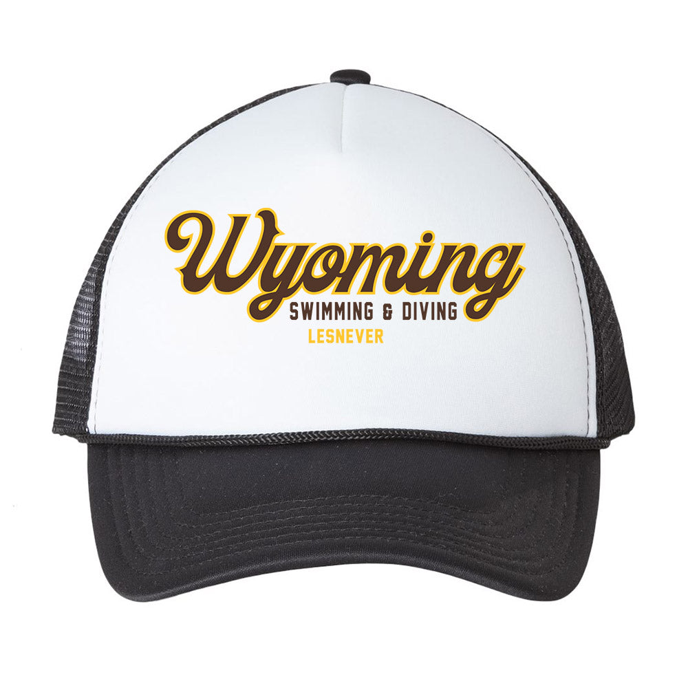 Wyoming - NCAA Women's Swimming & Diving : Ella Lesnever - Trucker Hat-0