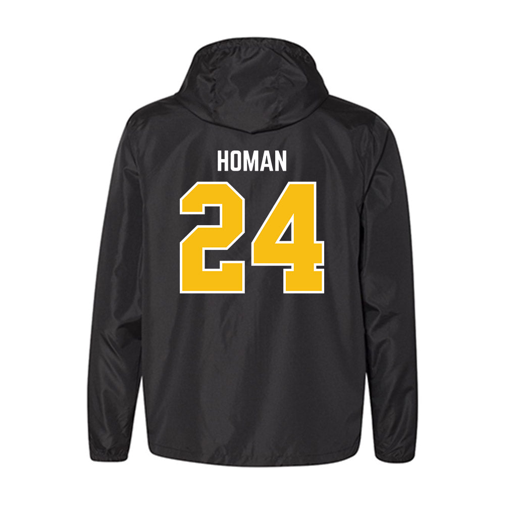 FHSU - NCAA Men's Basketball : Tory Homan - Black Windbreaker-1