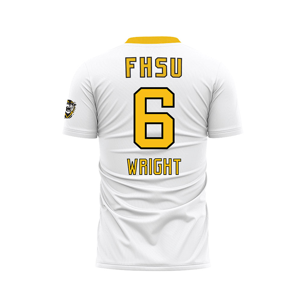 FHSU - NCAA Men's Soccer : Oliver Wright - White Soccer Jersey