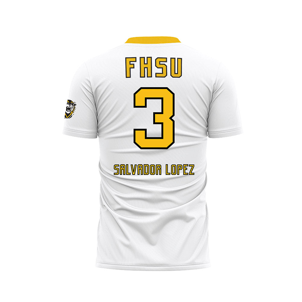 FHSU - NCAA Men's Soccer : Alvaro Salvador Lopez - White Soccer Jersey