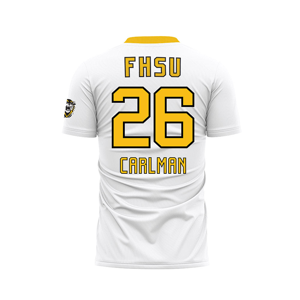 FHSU - NCAA Men's Soccer : Bastian Carlman - White Soccer Jersey