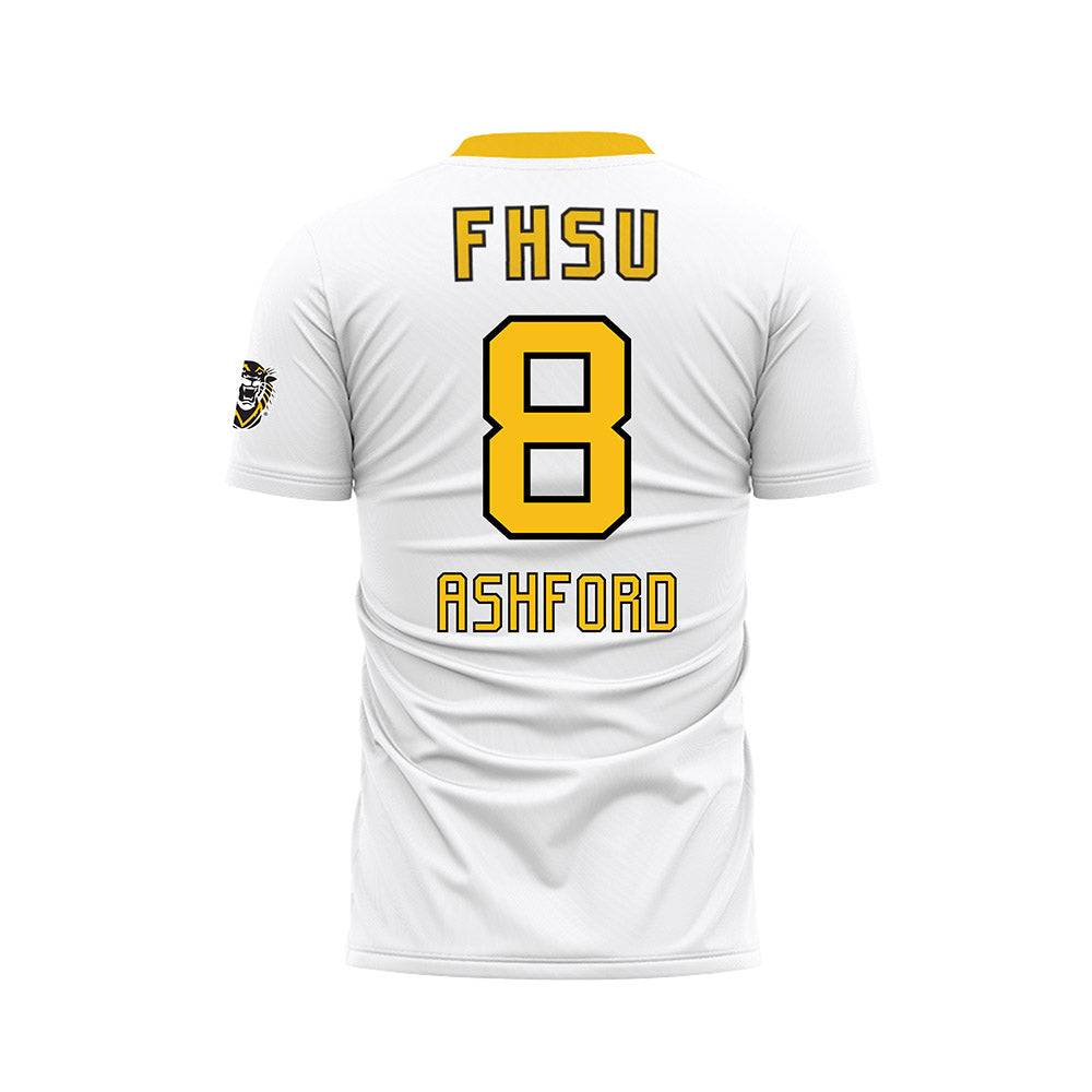 FHSU - NCAA Men's Soccer : Dylan Ashford - White Soccer Jersey-1
