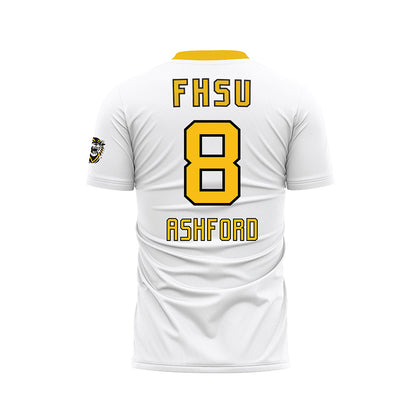 FHSU - NCAA Men's Soccer : Dylan Ashford - White Soccer Jersey-1