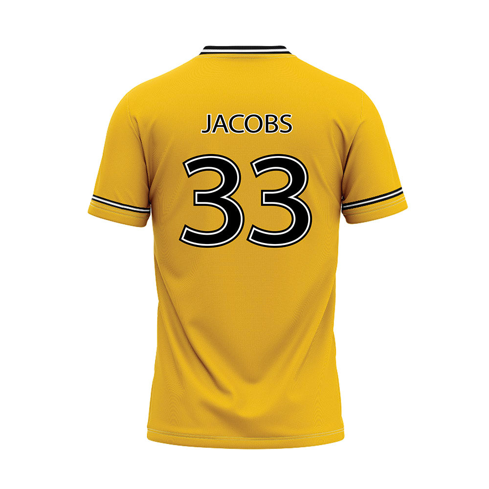 FHSU - NCAA Baseball : Brett Jacobs - Yellow Baseball Jersey-1