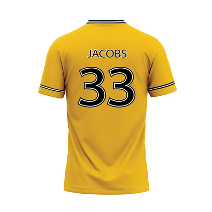 FHSU - NCAA Baseball : Brett Jacobs - Yellow Baseball Jersey-1