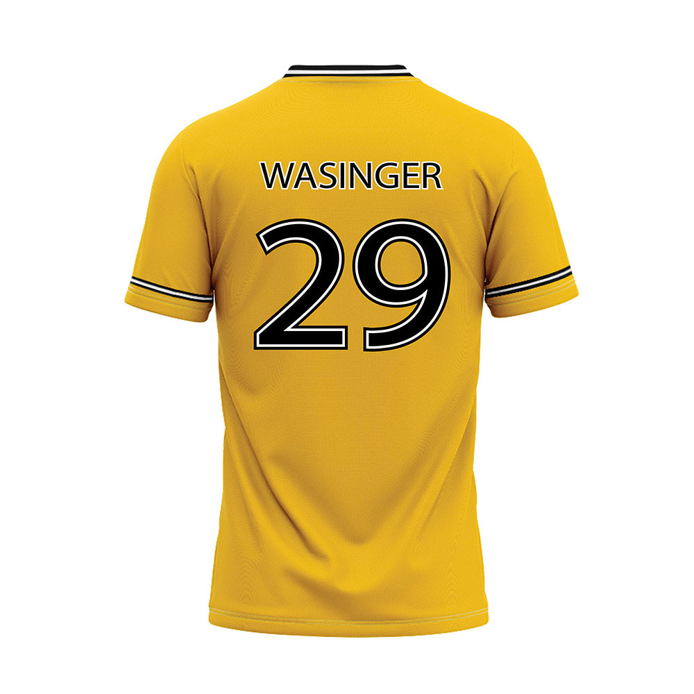 FHSU - NCAA Baseball : Carson Wasinger - Yellow Baseball Jersey-1