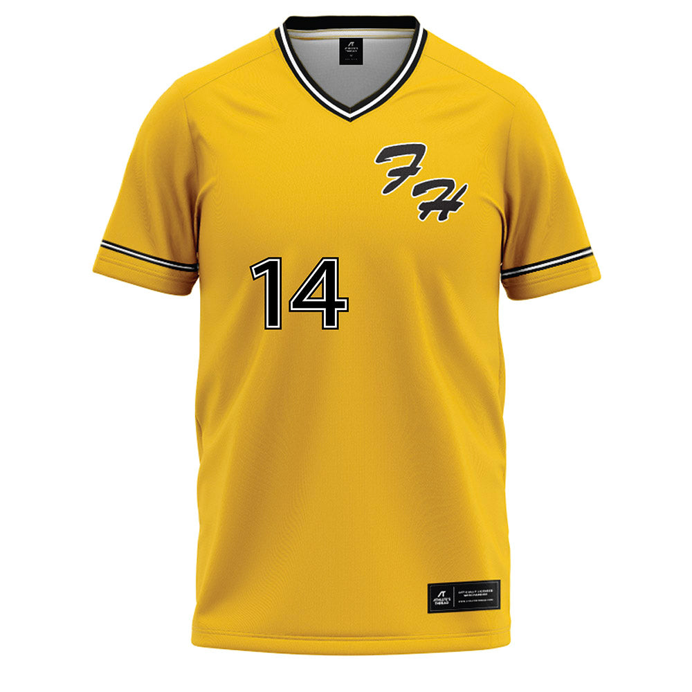 FHSU - NCAA Baseball : Tanner Vaughn - Yellow Baseball Jersey