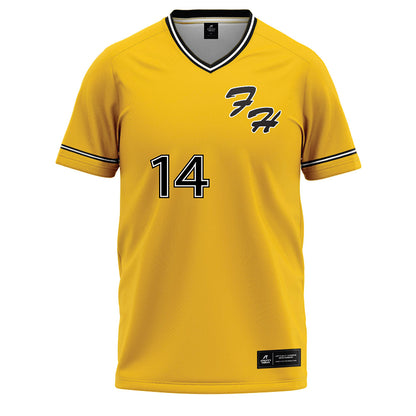 FHSU - NCAA Baseball : Tanner Vaughn - Yellow Baseball Jersey