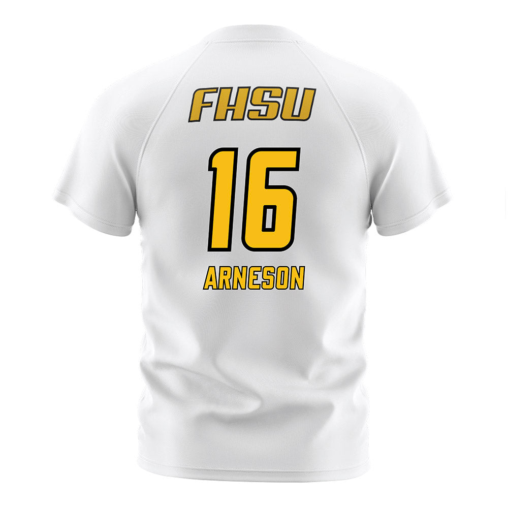 FHSU - NCAA Women's Soccer : Britney Arneson - White Soccer Jersey