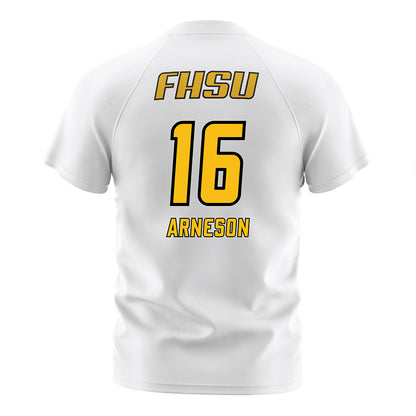 FHSU - NCAA Women's Soccer : Britney Arneson - White Soccer Jersey