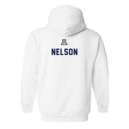 Arizona - NCAA Men's Basketball : Evan Nelson - Sports Shersey Hooded Sweatshirt-1