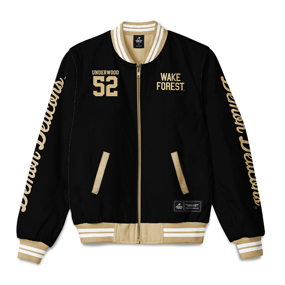 Wake Forest - NCAA Men's Basketball : Will Underwood - Bomber Jacket