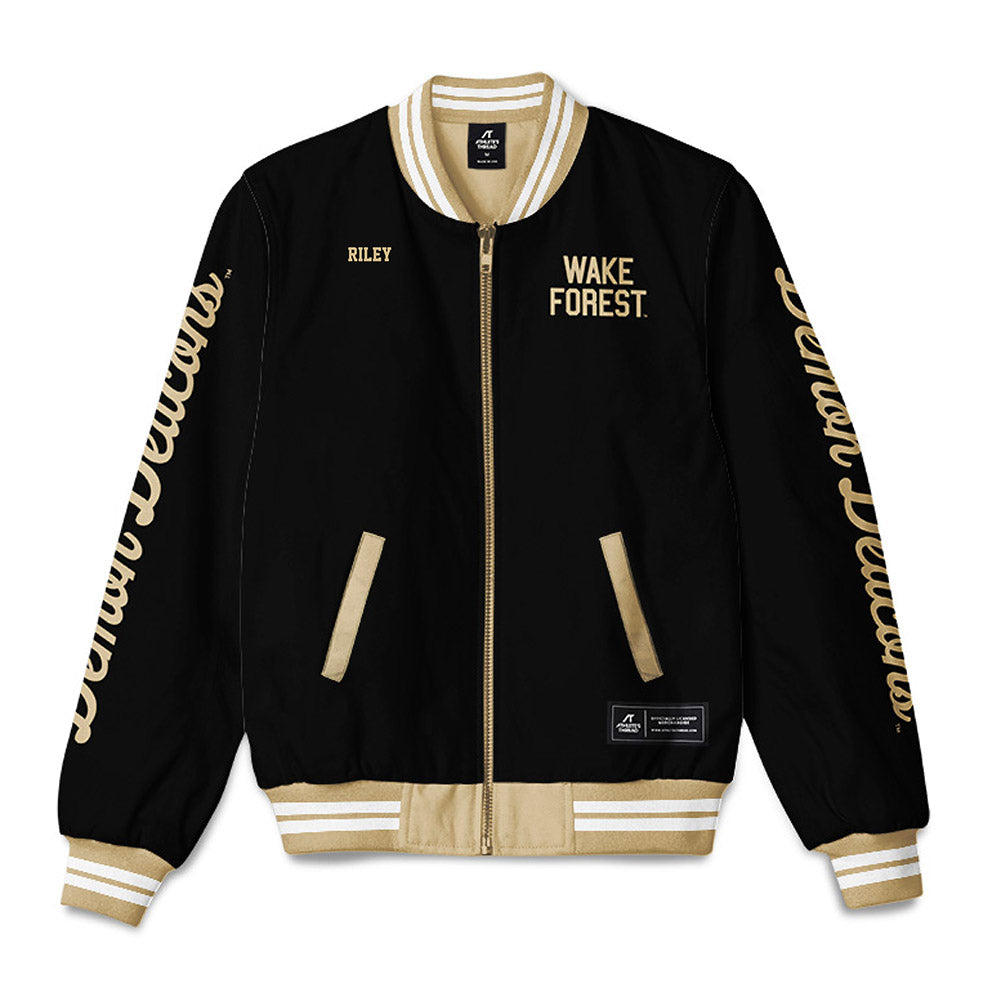 Wake Forest - NCAA Men's Track & Field : Andrew Riley - Bomber Jacket-0