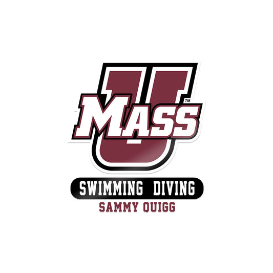 UMass - NCAA Men's Swimming & Diving : Sammy Quigg - Sticker-0
