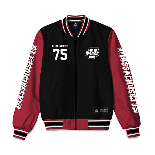 UMass - NCAA Football : Tanner Burlingame - Bomber Jacket-0