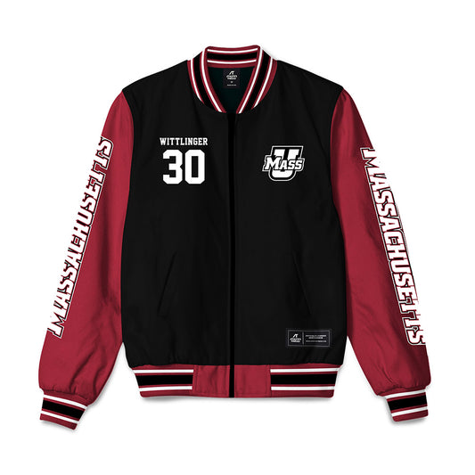 UMass - NCAA Men's Lacrosse : Cole Wittlinger - Bomber Jacket-0