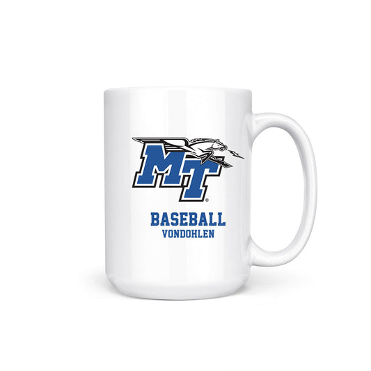 MTSU - NCAA Baseball : Brett Vondohlen - Coffee Mug-0
