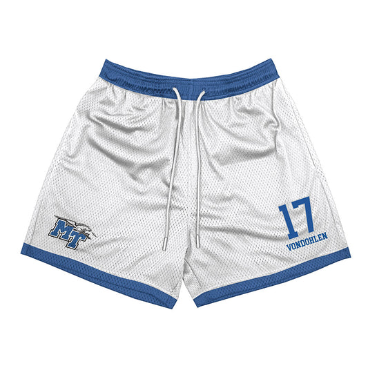 MTSU - NCAA Baseball : Brett Vondohlen - White Shorts