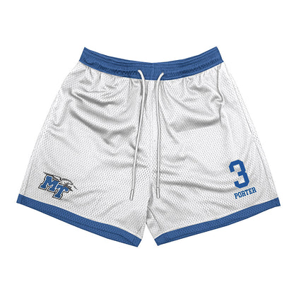 MTSU - NCAA Men's Basketball : Jestin Porter - White Shorts