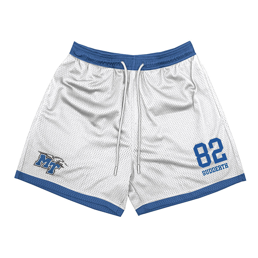 MTSU - NCAA Football : Taharin Sudderth - White Shorts